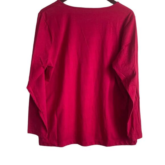 Christmas PJs Set Women 1X Red Long Sleeve Holiday Novelty Print Lounge Festive - Picture 4 of 14